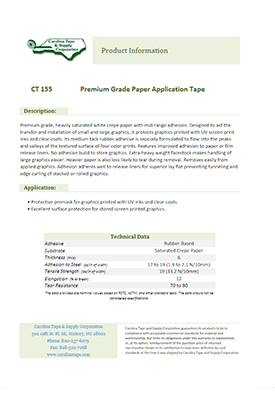 155 Premium Grade Paper Application Tape